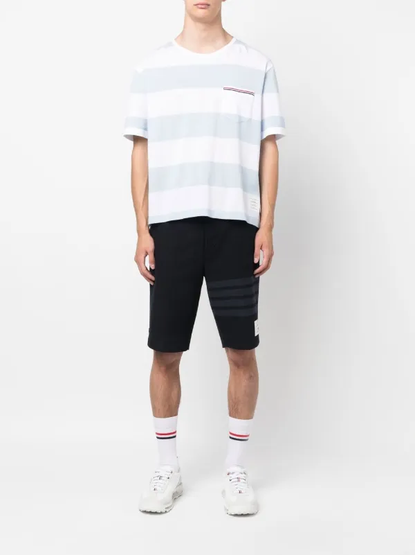 Thom Browne RWB Pocket Striped T-shirt | Blue | FARFETCH IN Thom Browne RWB Pocket Striped T-shirt | Blue | FARFETCH IN