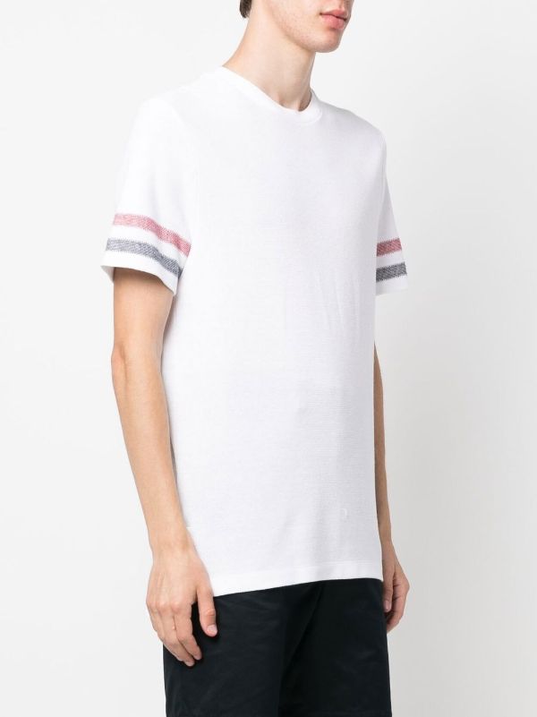 Thom Browne tri-colour Striped Knit T-shirt - Farfetch