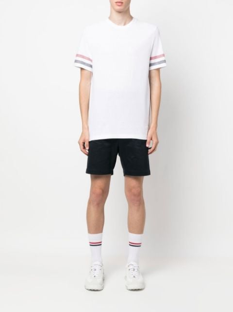 tri-colour striped knit T-shirt