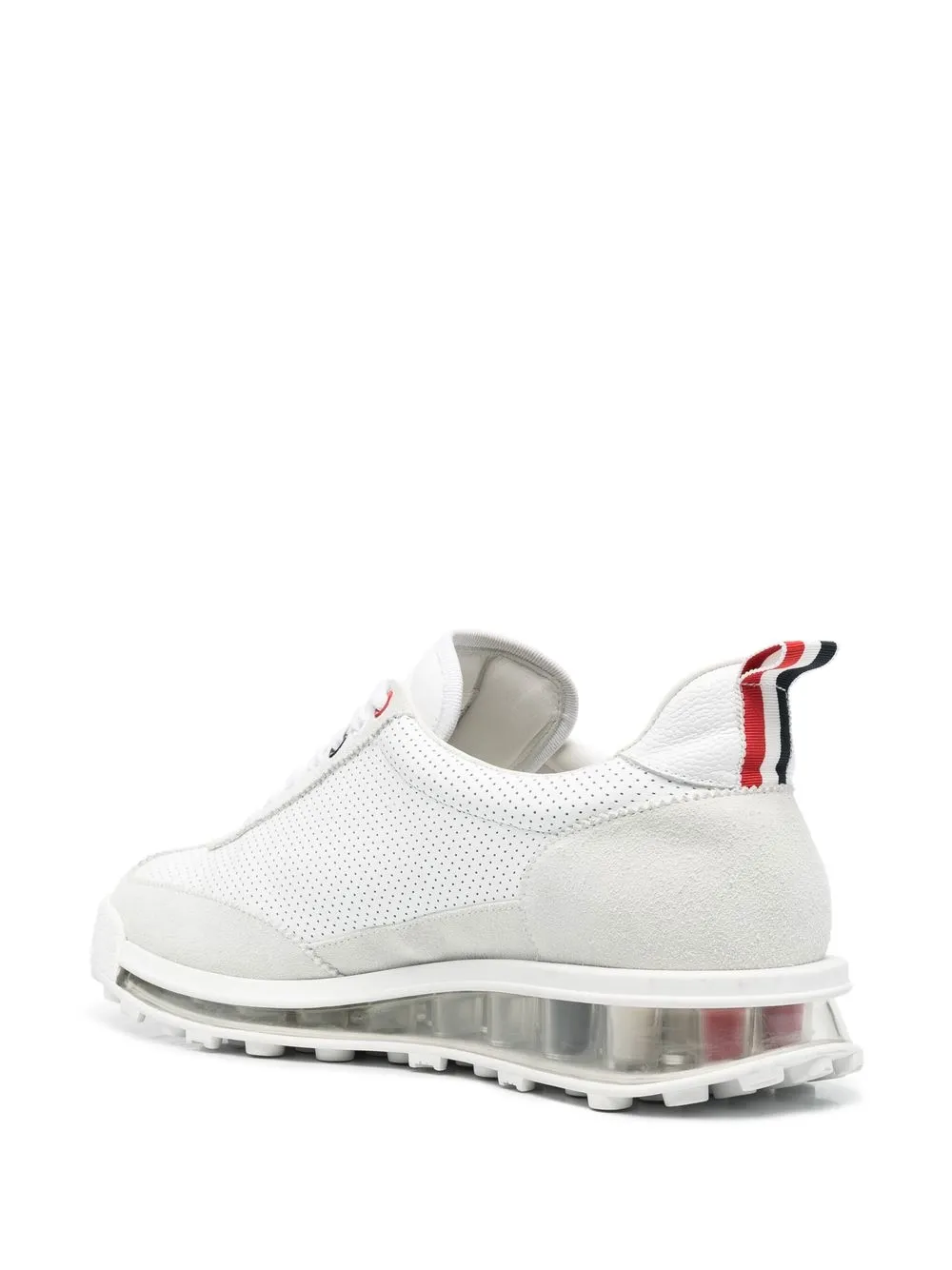 Shop Thom Browne Rwb Stripe Low-top Sneakers In White