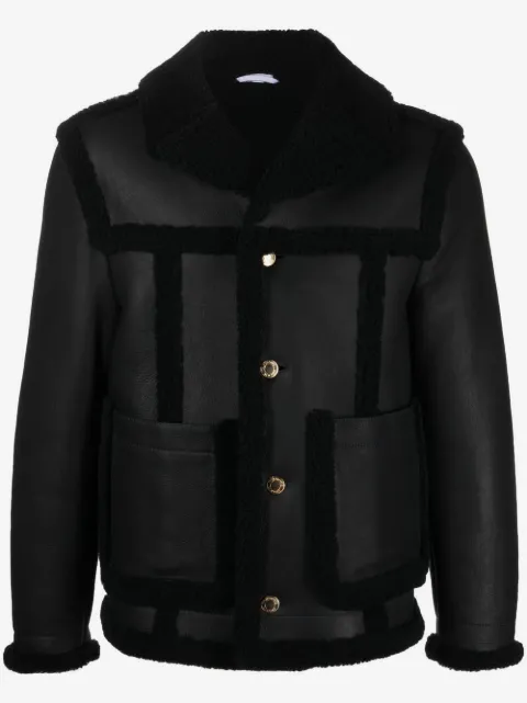 Thom Browne shearling-trim flight jacket