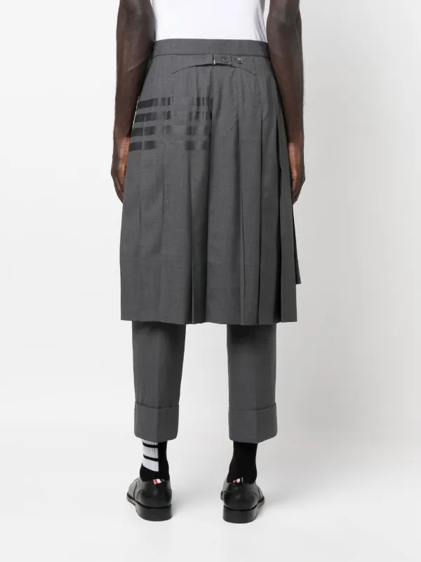 THOM BROWNE 関税込 ボックスプリーツスカート Thom Browne ボックスプリーツ スカート | グレー | FARFETCH JP