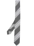 Thom Browne diagonal stripe pattern tie - Grey