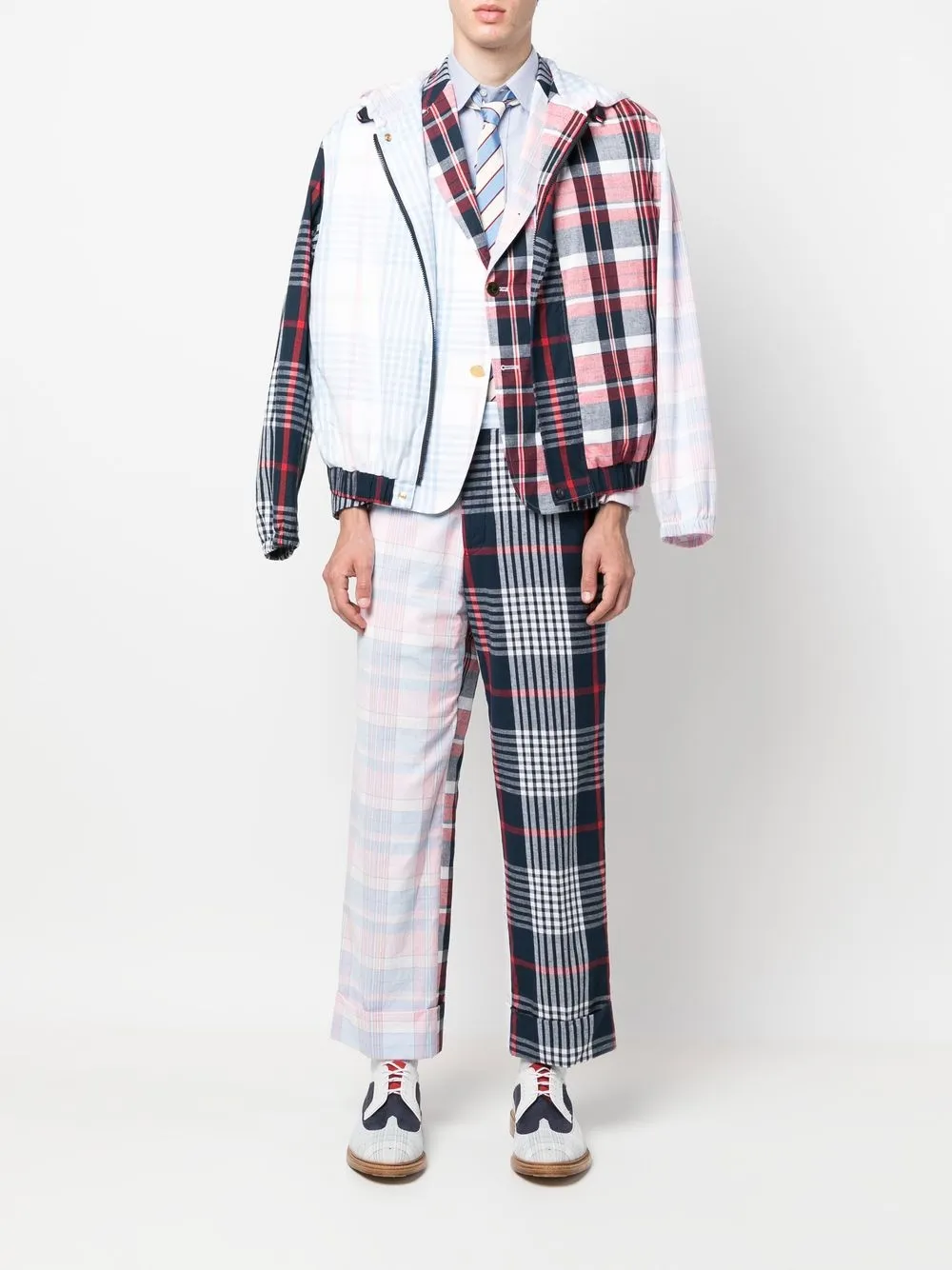Thom Browne Geruit jack - Rood