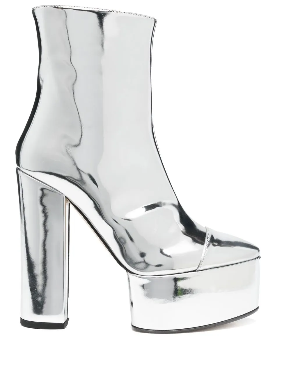 

Nº21 metallic 150mm platform boots - Silver