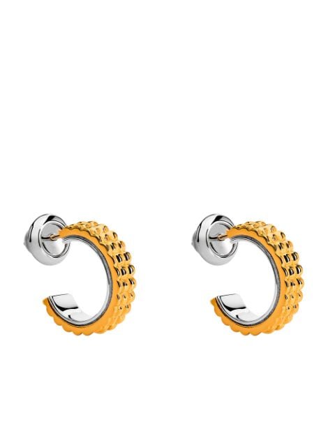TANE México 1942 sterling silver and 23kt yellow gold Alma hoop earrings