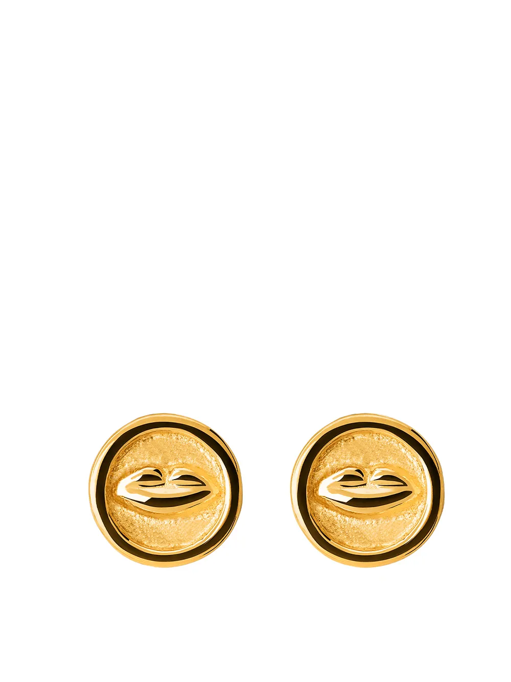 

TANE México 1942 aretes Besamé Medal en oro amarillo 18kt - Dorado
