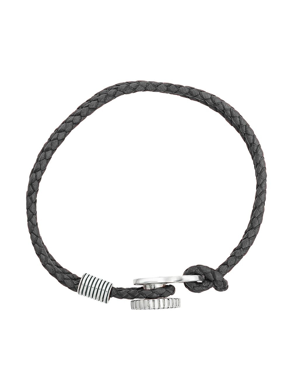 Tane México 1942 Sun Gray Braided Bracelet In Silver