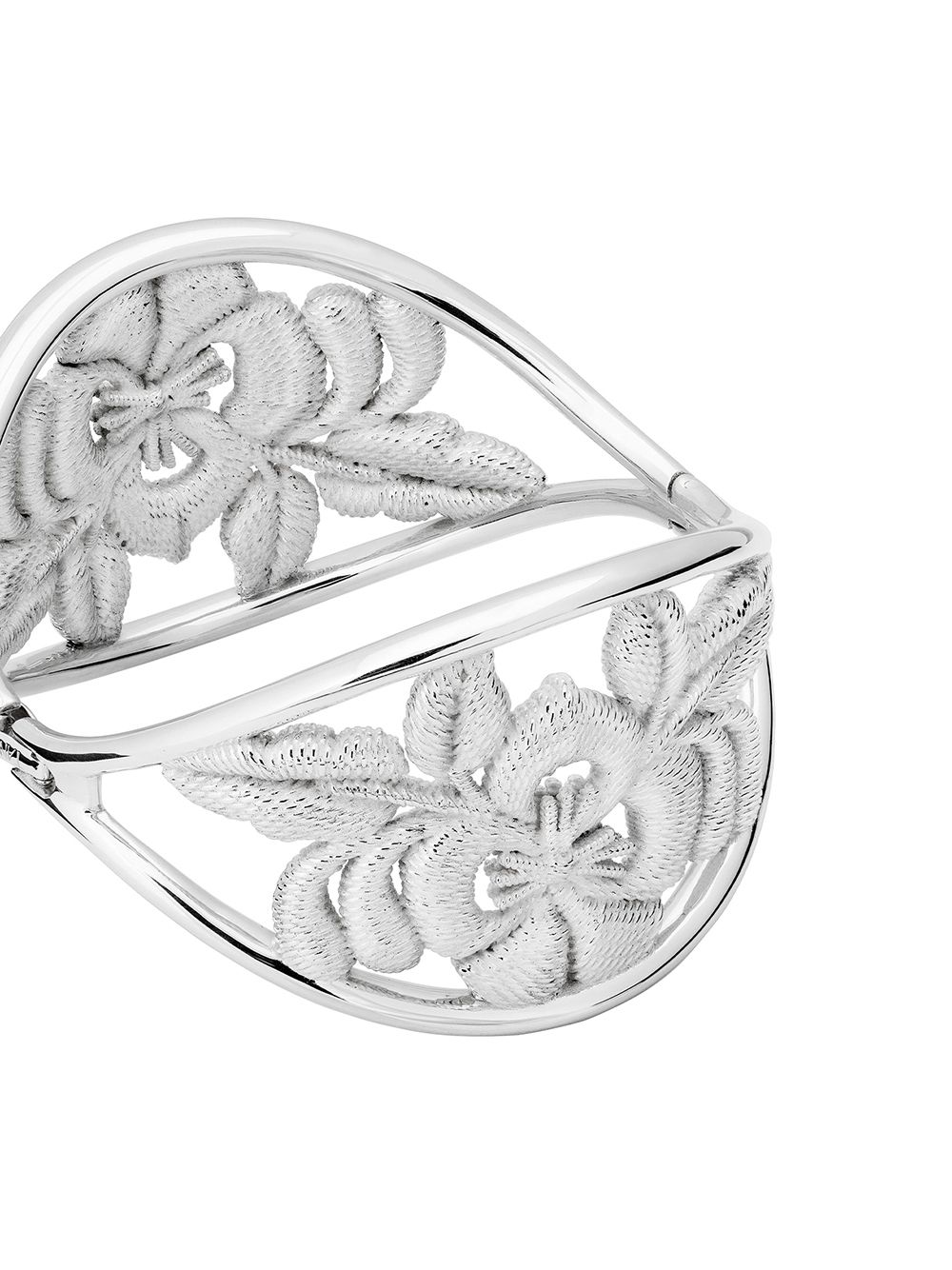 Shop Tane México 1942 Bordados Small Wave Bracelet In Silver