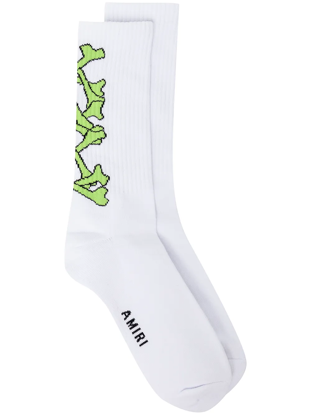 

AMIRI print ribbed socks - White