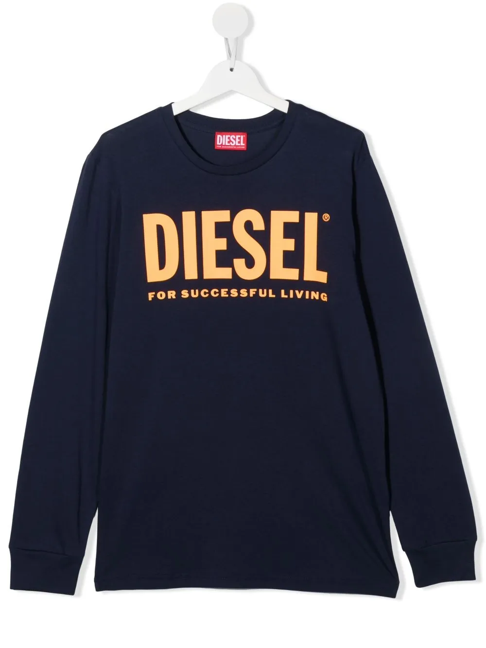 

Diesel Kids sudadera con cuello redondo y logo estampado - Azul