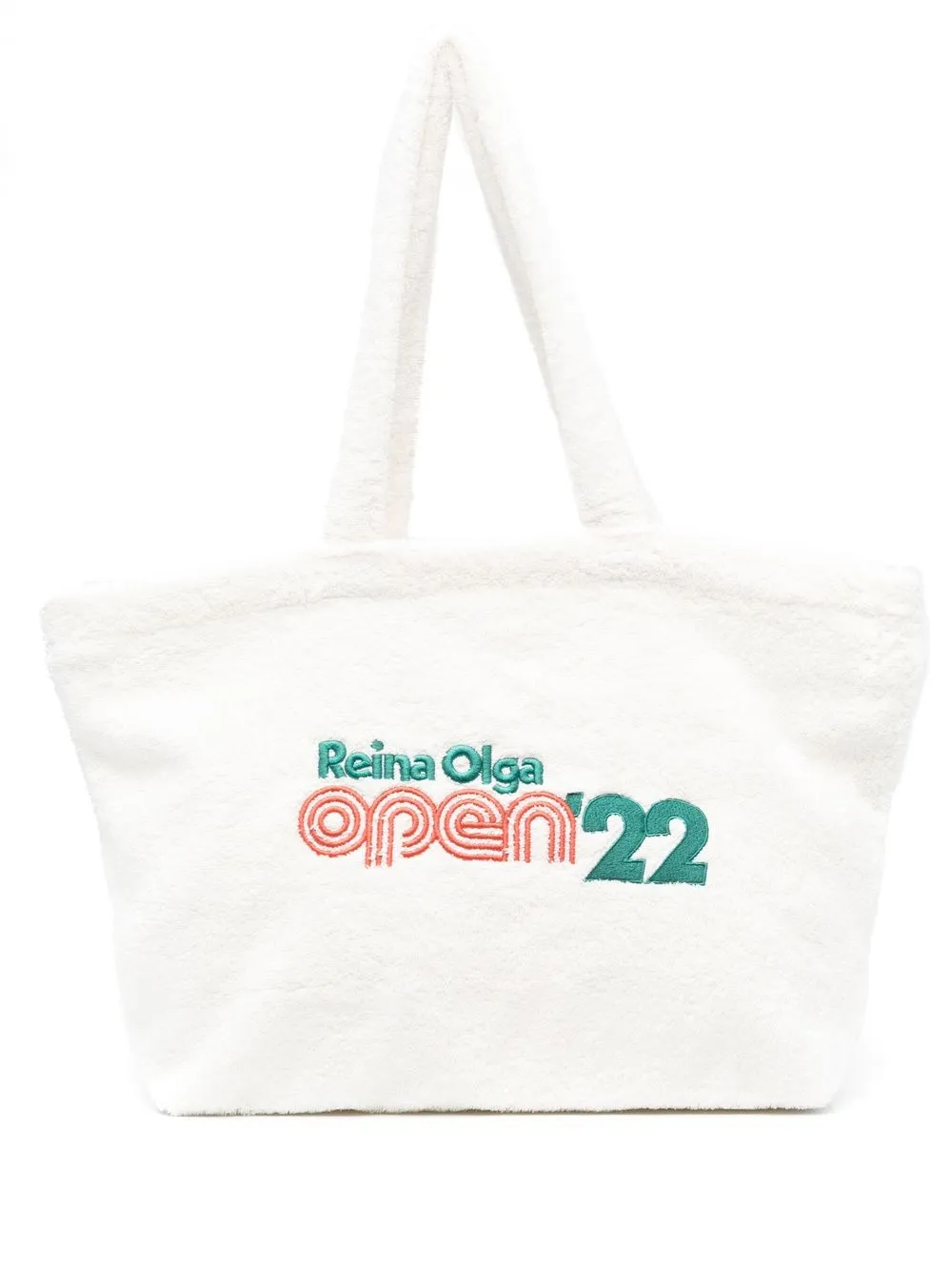 

Reina Olga tote con logo bordado - Blanco