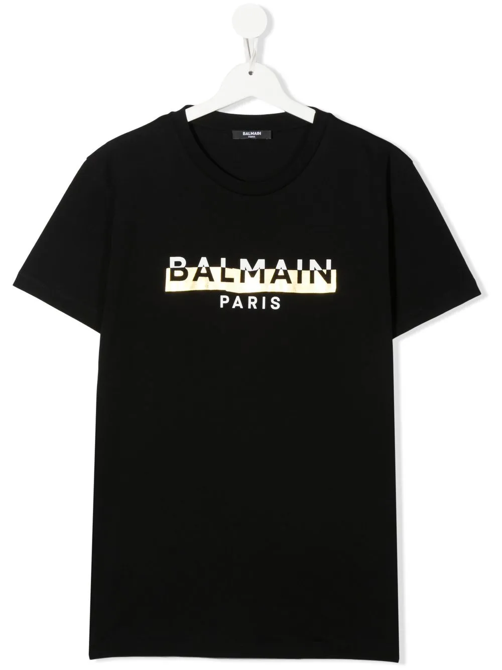 

Balmain Kids playera con logo estampado - Negro
