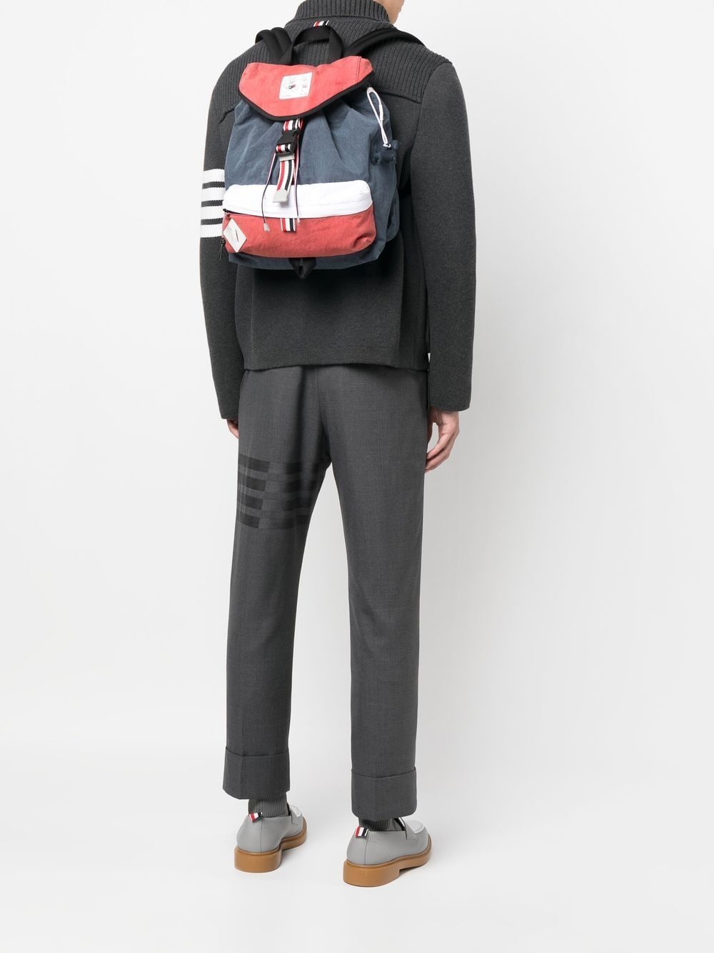 Thom Browne Rugzak met colourblocking - Blauw