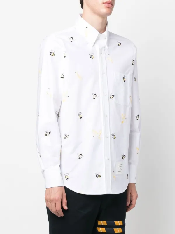 ★関税込み★ THOM BROWNE T-shirt Thom Browne Embroidered Cotton T-shirt | Grey | FARFETCH