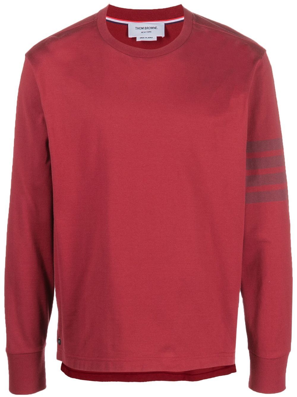 Thom Browne 4-Bar stripe long-sleeve T-shirt - Red