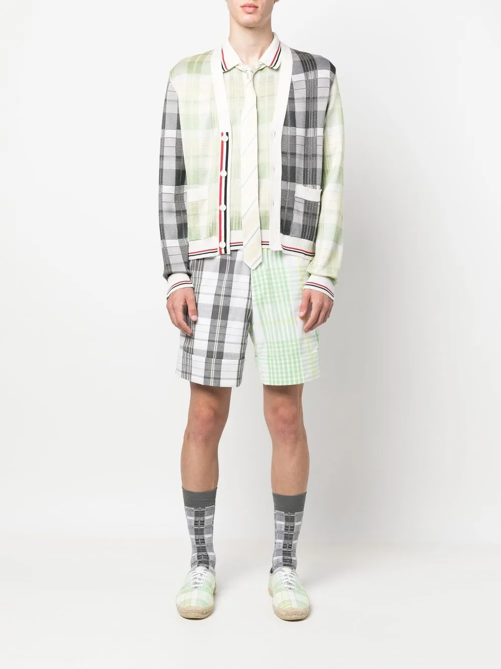 Thom Browne Geruit vest - Groen