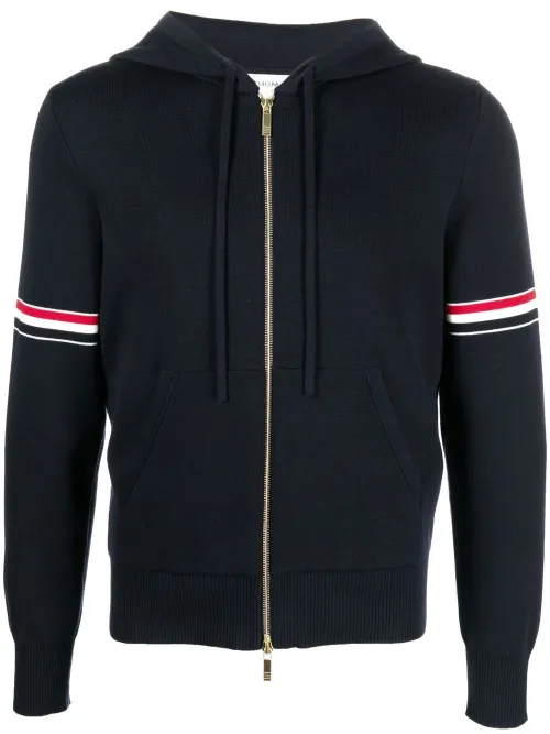 Hoodie zippé à rayures - Thom Browne - Modalova