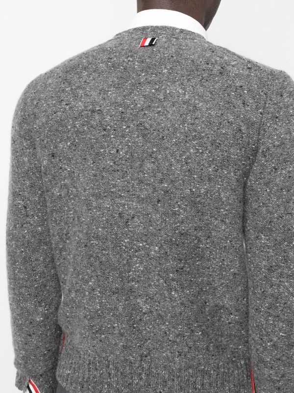 Thom Browne speckle-knit wool-mohair Cardigan - Farfetch