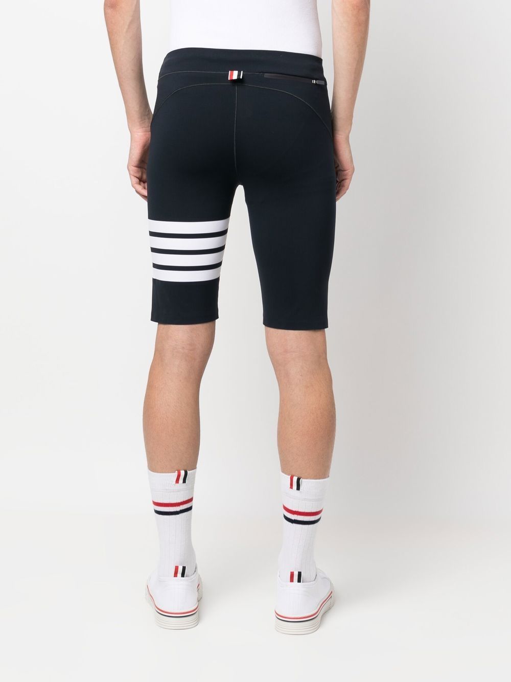 Shop Thom Browne 4-bar Stripe Cycling Shorts In Blue