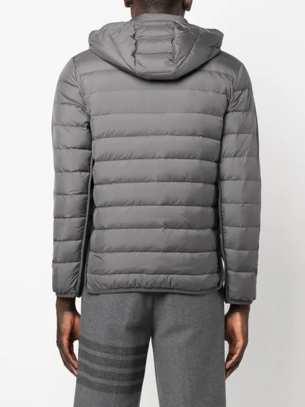Thom Browne ジップアップ パデッドジャケット | グレー | FARFETCH JP