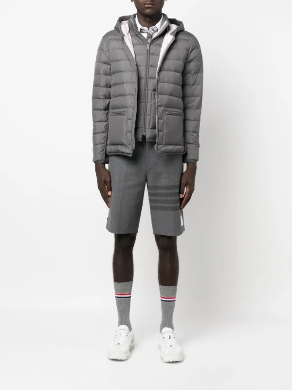 Thom Browne ジップアップ パデッドジャケット | グレー | FARFETCH JP