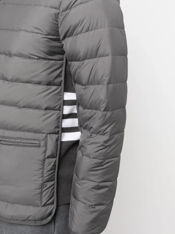 Thom Browne zip-front Padded Jacket | Grey | FARFETCH