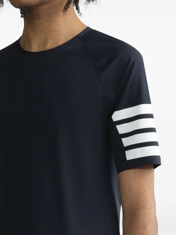 Thom Browne 4-Bar Stripe T-shirt | Blue | FARFETCH EG