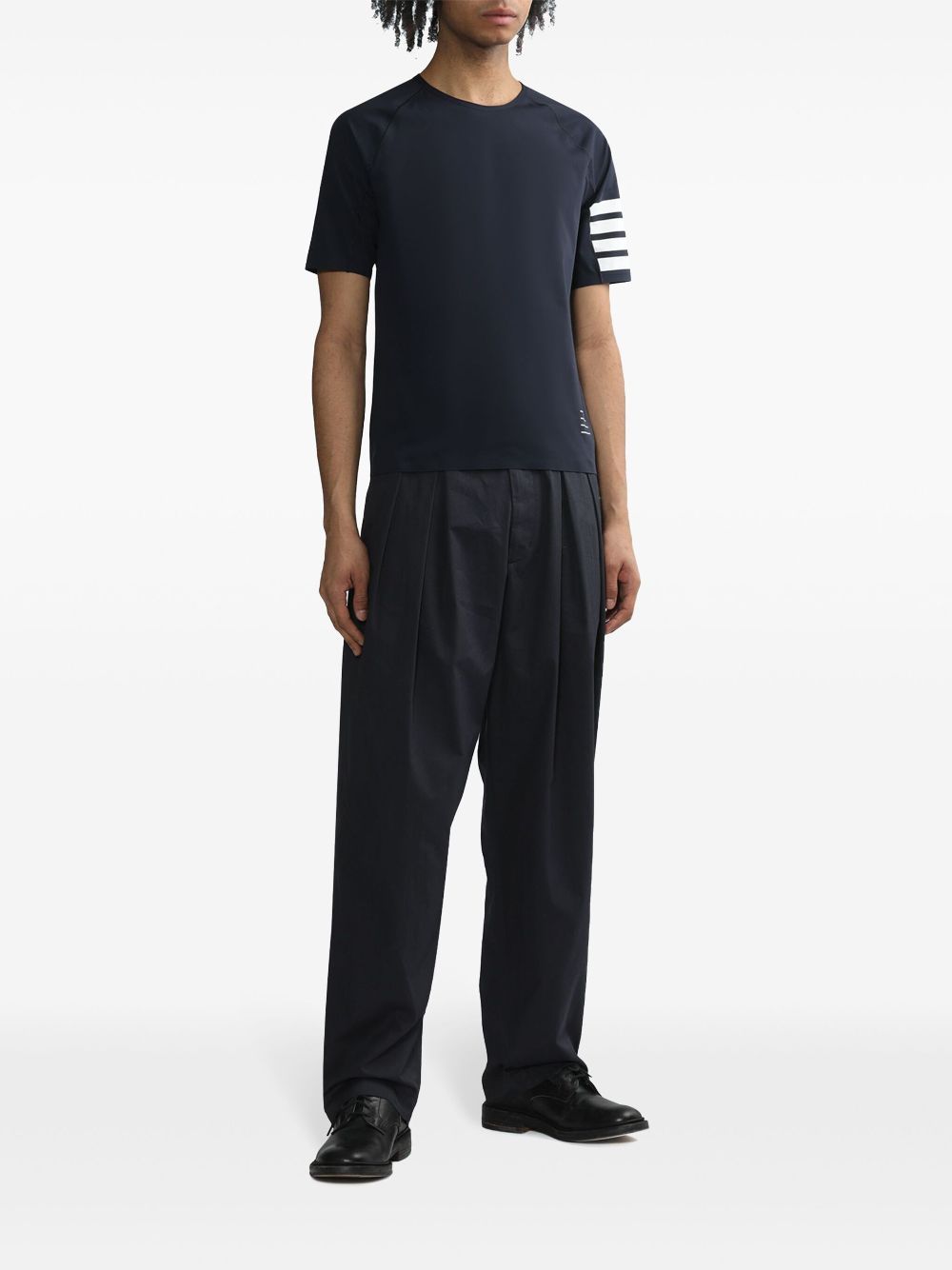 Thom Browne 4-Bar stripe T-shirt - Blue