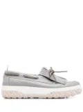 Thom Browne grosgrain-loop trim boat shoes - Grey