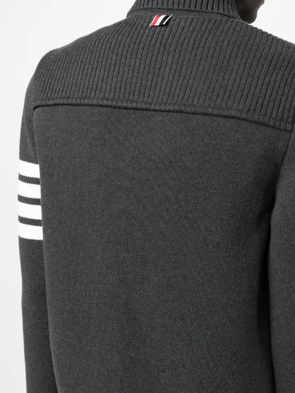 Thom Browne ストライプディテール カーディガン | グレー | FARFETCH JP