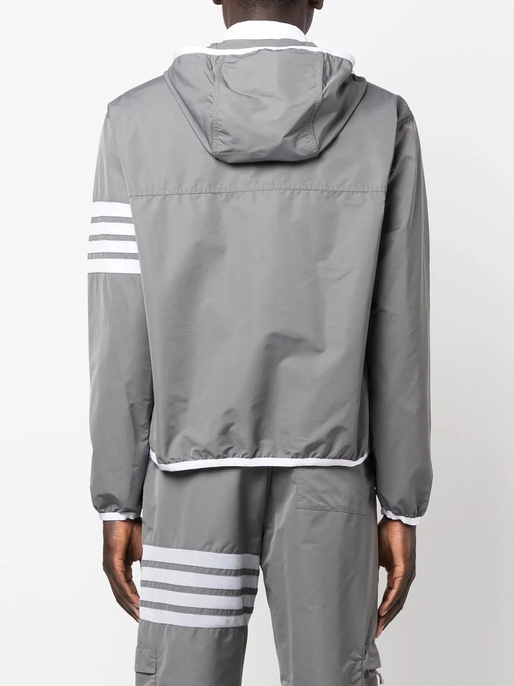 Shop Thom Browne 4-bar Stripe Track Jacket In Grey