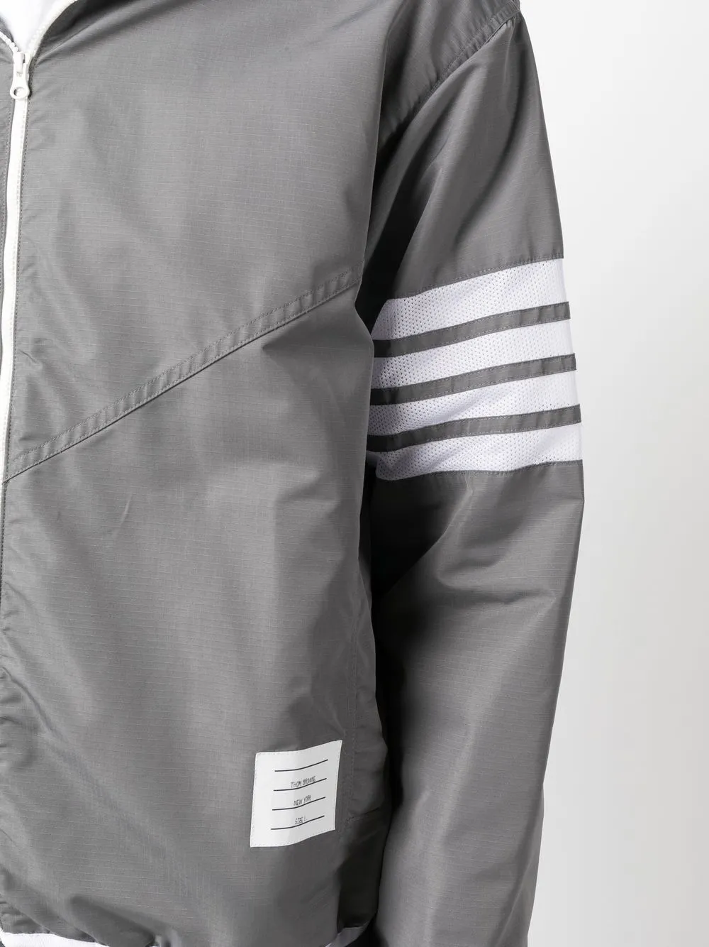 Shop Thom Browne 4-bar Stripe Track Jacket In Grey