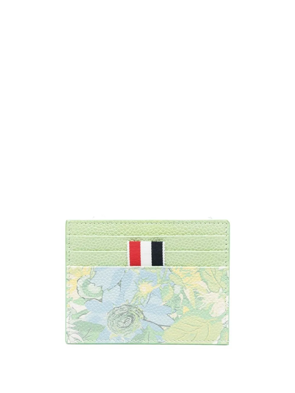 

Thom Browne floral-print leather cardholder - Green