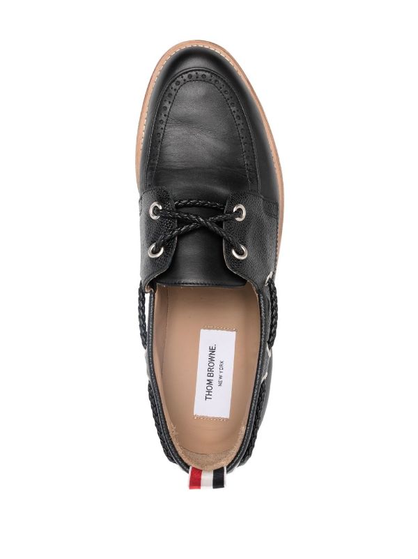 Thom Browne grosgrain-loop Trim lace-up Shoes - Farfetch