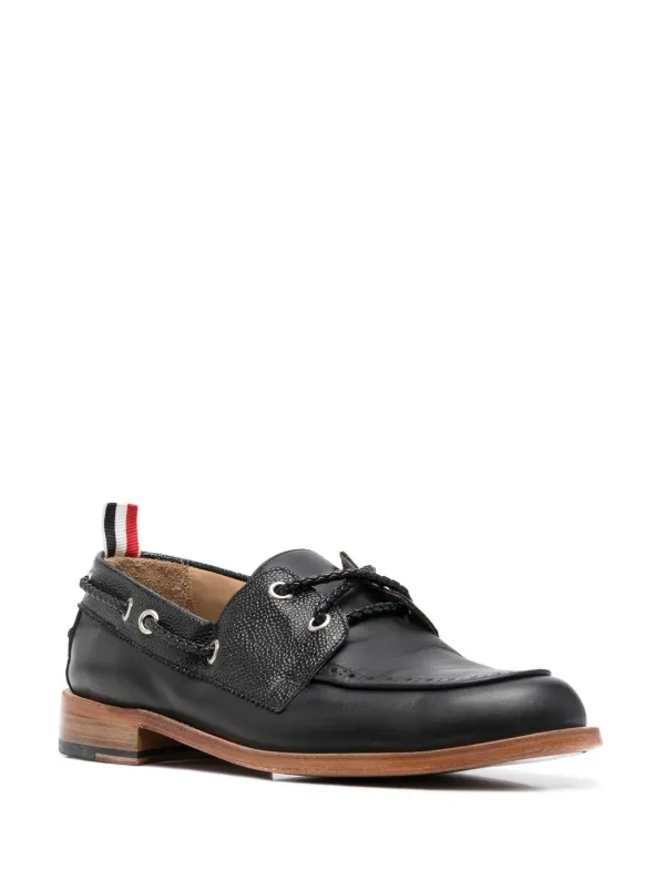 【THOM BROWNE】レザー レースアップシューズ＊関税/送料込み Thom Browne RWB レースアップ シューズ | レッド | FARFETCH JP