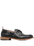 Thom Browne grosgrain-loop trim lace-up shoes - Black