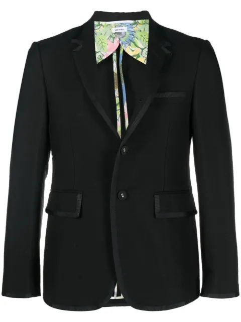 Thom Browne satin-trim wool blazer