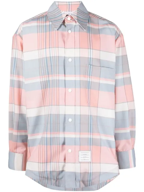 Thom Browne checked oversized shirt