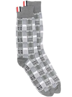 靴下・ソックス THOM BROWNE Men Ankle Socks MAS023B01690035 Gray Thom Browne 4 Bar Socks Gray | Wanan Luxury