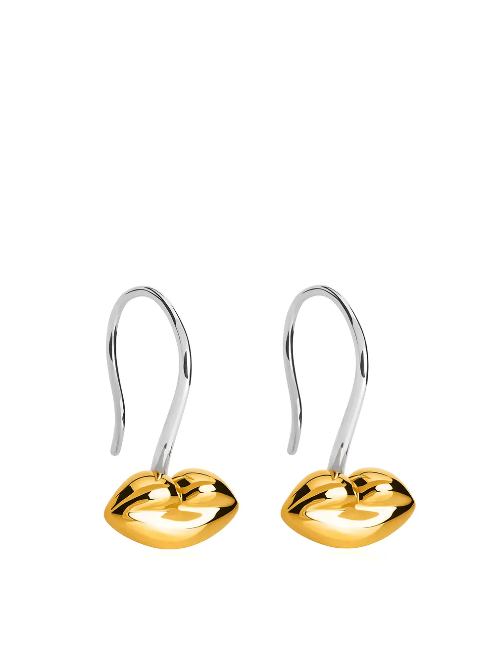 

TANE México 1942 aretes Bésame Solitaire bañados en oro vermeil de 23kt y plata de ley - Dorado