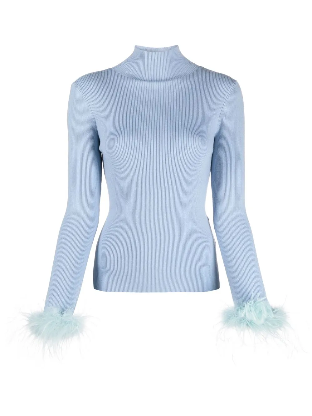 

Maje faux-fur trim jumper - Blue