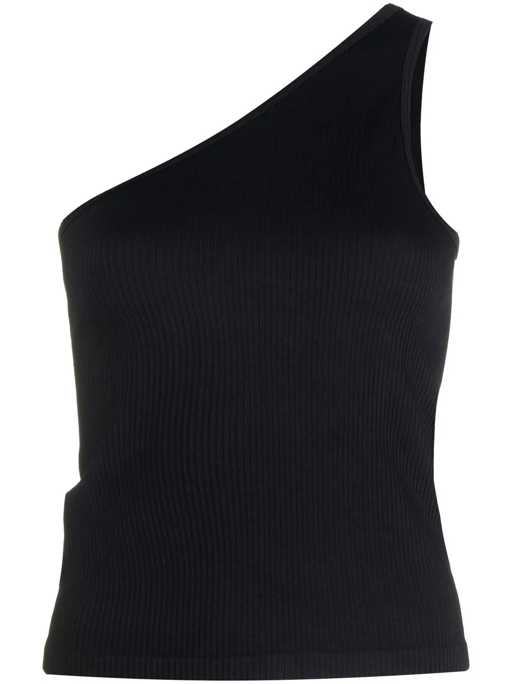 

Maje one-shoulder ribbed top - Black