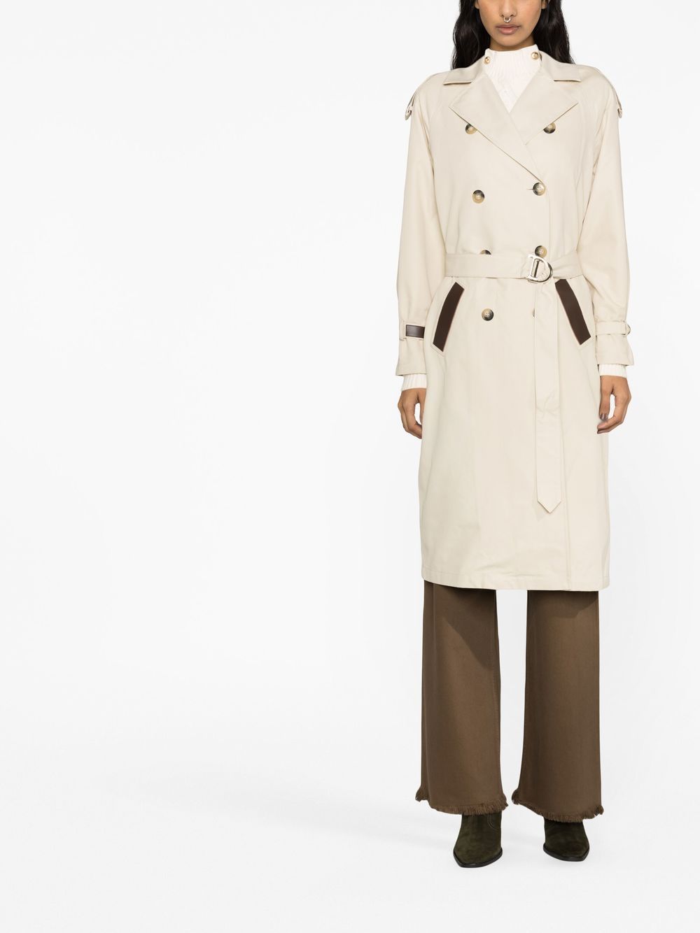 Maje Trenchcoat met ceintuur - Beige