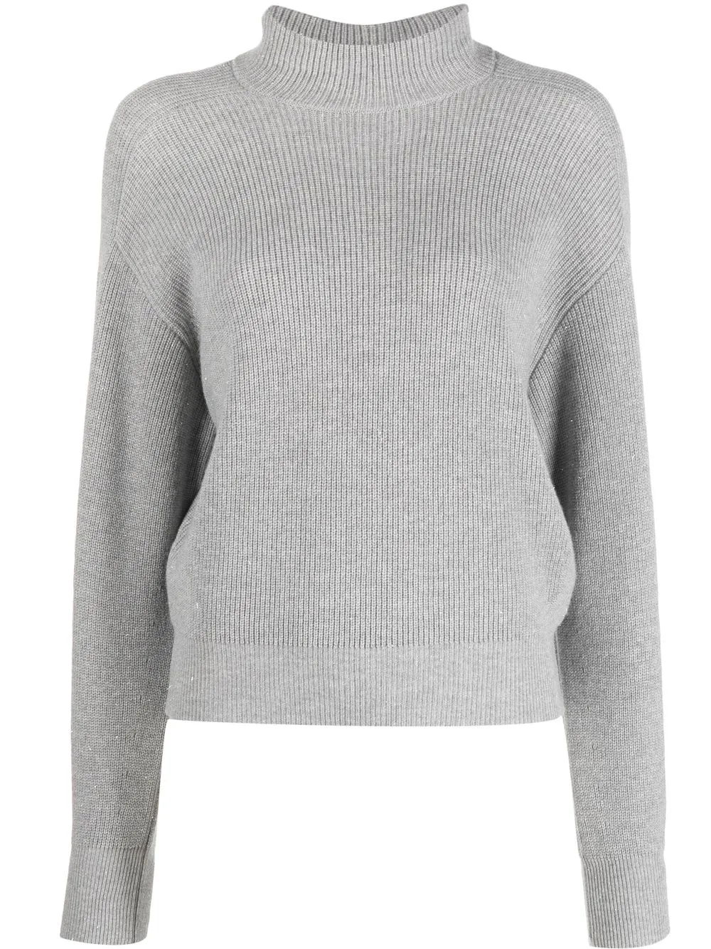 

Peserico ribbed-knit chain-detail jumper - Grey