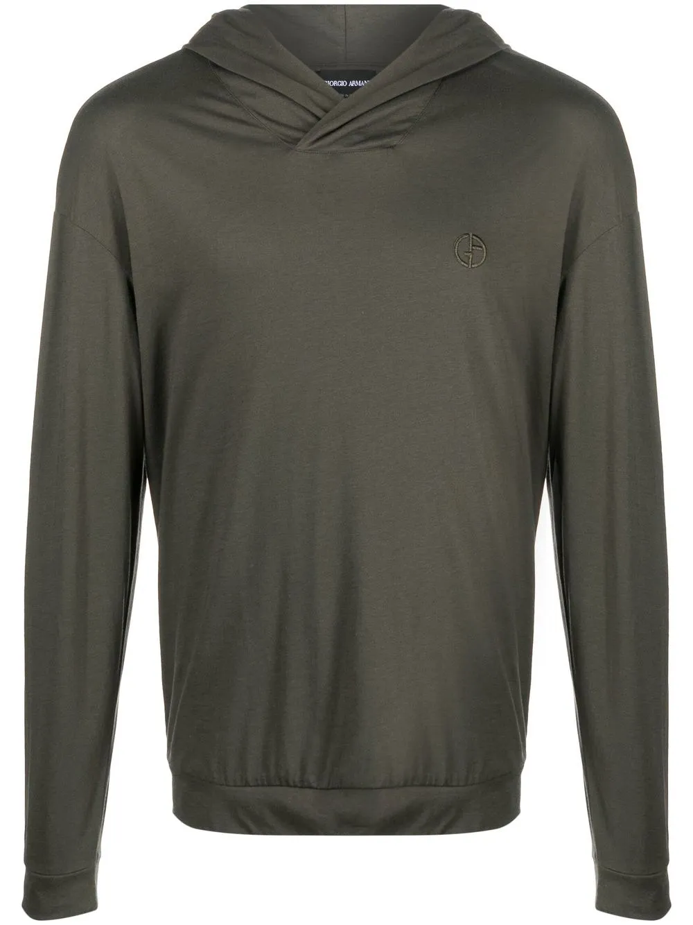 

Giorgio Armani hoodie con logo bordado - Gris