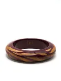 Louis Vuitton Pre-Owned 2000s zebra motif bangle bracelet - Red