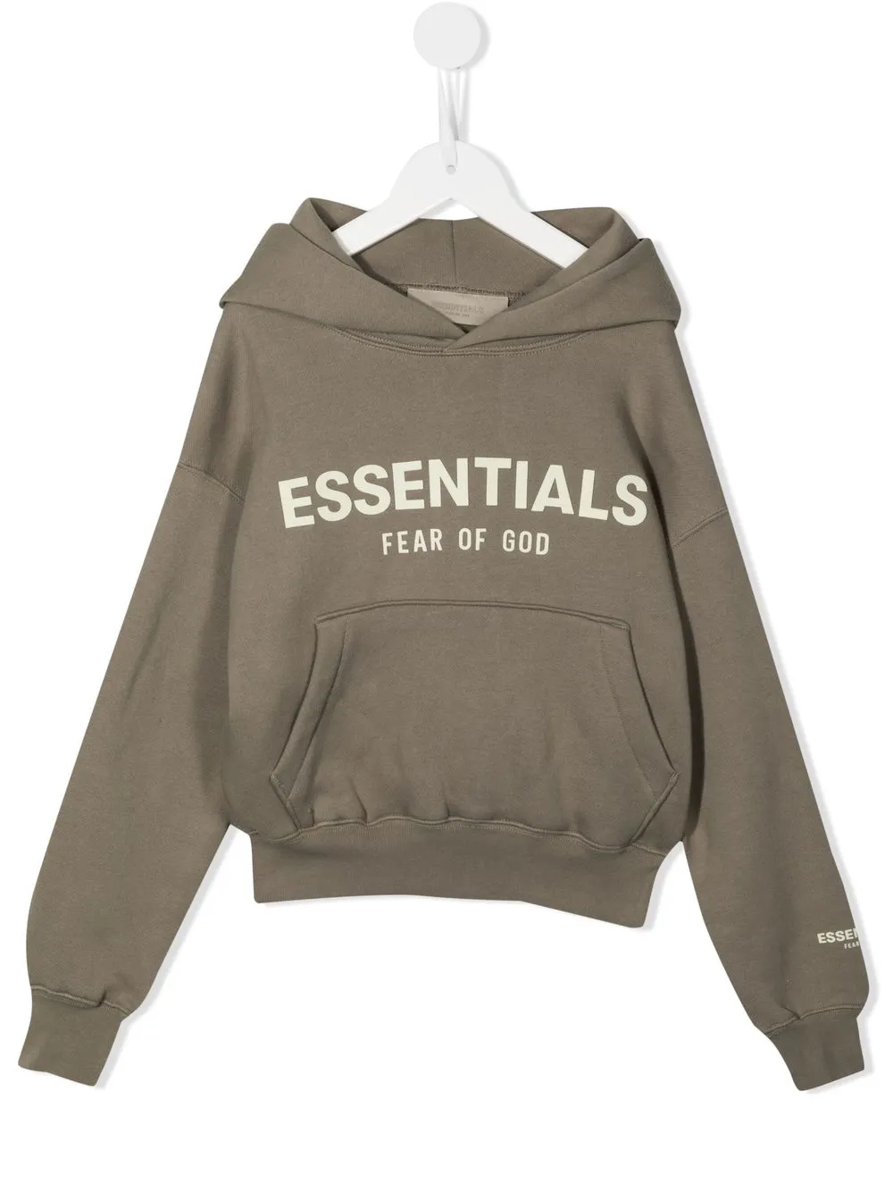 

FEAR OF GOD ESSENTIALS logo-print hoodie - Green