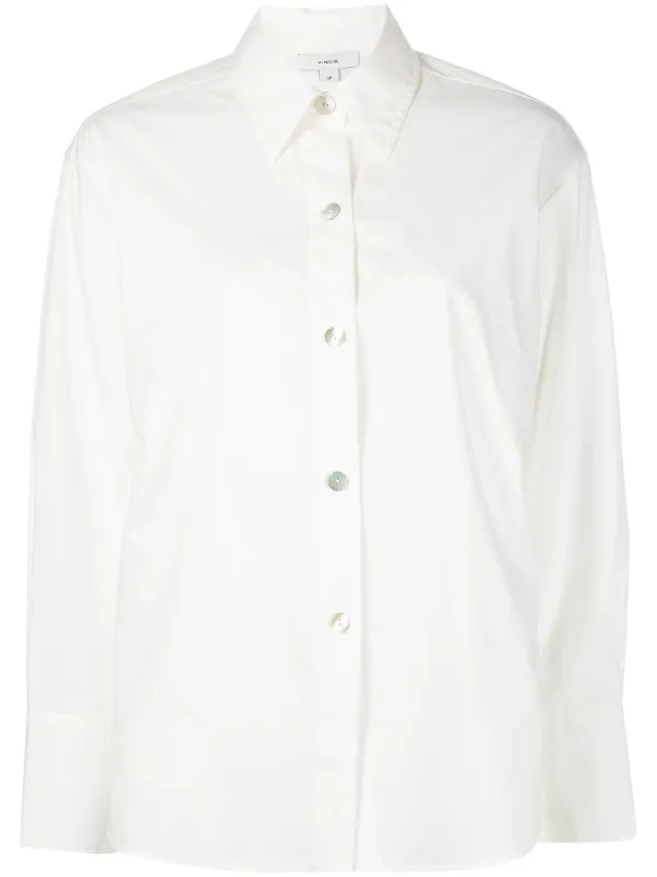 Vince back detail white popular tunic top