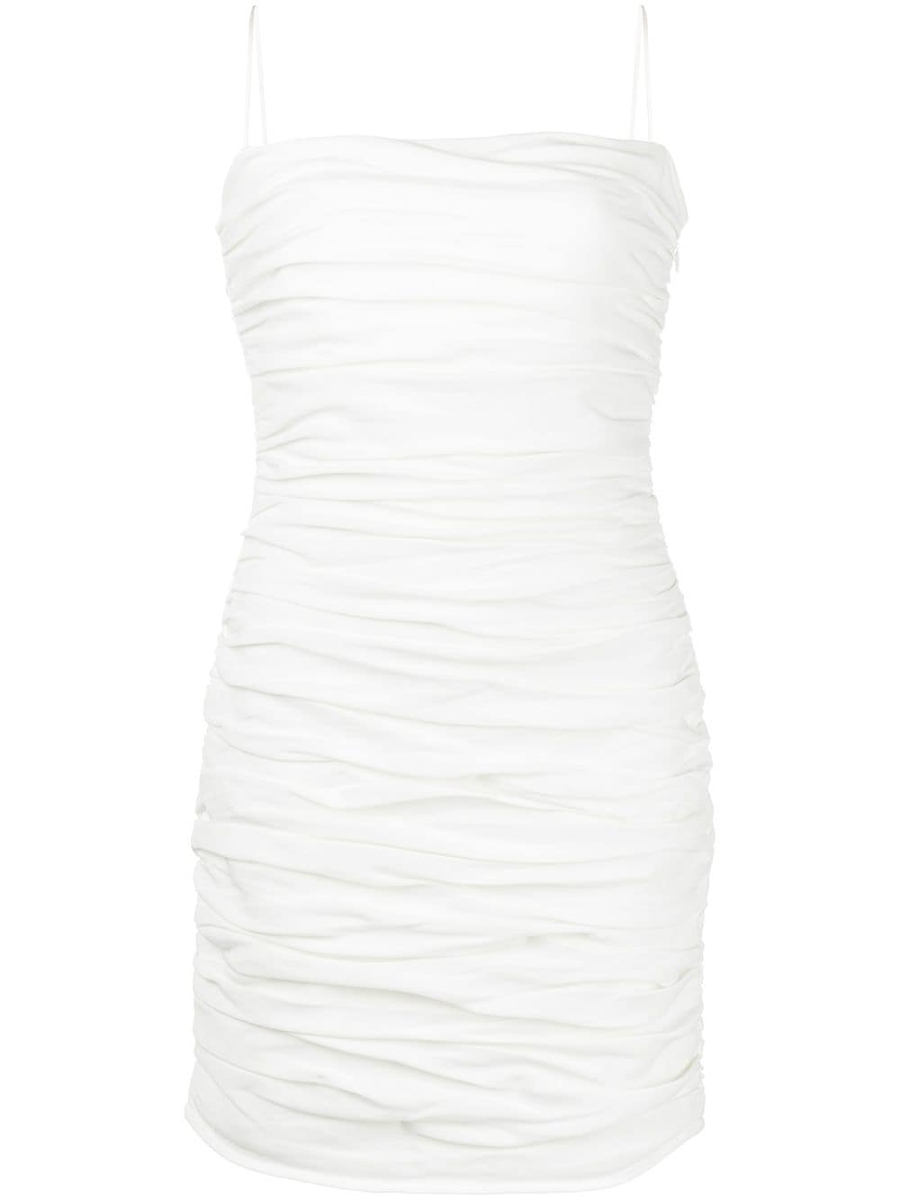 

Cinq A Sept vestido corto Vance fruncido - Blanco